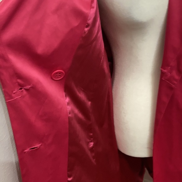 EUC Vintage NY Collection Hot Pink Full Length Button Down Coat Size XL - Picture 11 of 13